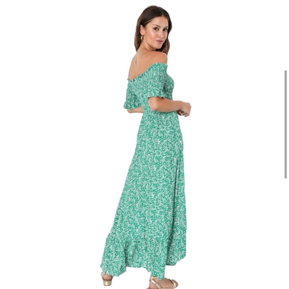 Lulu’s M Green Floral Midi Dress - Picture 2 of 8